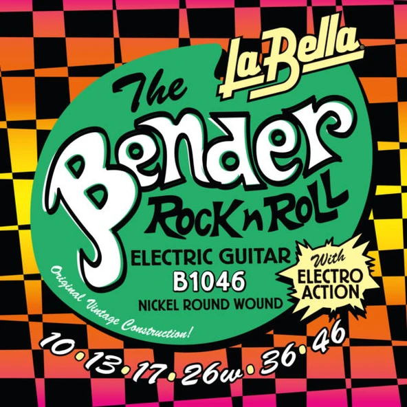 La Bella B1046 Elektro Gitar Teli Seti (Orta Seviye - 10-46 Light) | Nikel Kaplama Çelik, Dengeli Gerilim ve Parlak Ton, Uzun Ömürlü Kullanım | Ölçüler: 0.010 - 0.046 İnç Takım ürün görseli 1