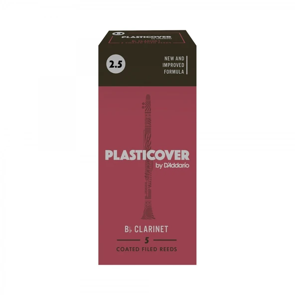 D'Addario RRP05BCL250 Rico Plasticover Bb Klarnet Kamışı No: 2.5 (Orta Seviye/Eğitim) - 5'li Paket | Popüler Sertlik, Her Tarza Uygun Esneklik ve Parlak Ses ürün görseli 1