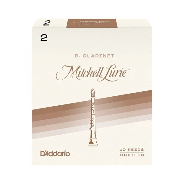 D'Addario RML10BCL200 Mitchell Lurie Bb Klarnet Kamışı No: 2.0 (Başlangıç/Eğitim) - 10'lu Paket | Başlangıç Seviyesi İçin Rahatlık ve Kolay Ses Üretimi ürün görseli 1