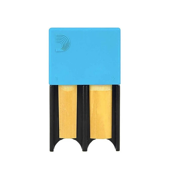 D'Addario DRGRD4ACBL Reed Guard Mavi Kamış Saklama Kutusu | 4 Adet Klarnet veya Saksafon Kamışı İçin Güvenli ve Nem Dengeli Koruma ürün görseli 1