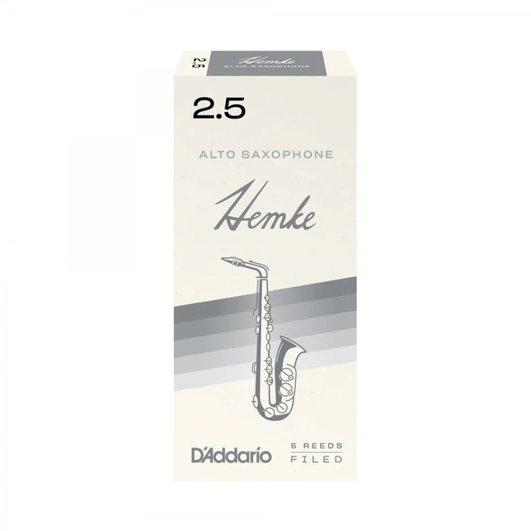 D'Addario RHKP5ASX250 Hemke Alto Saksafon Kamışı No: 2.5 (Profesyonel) - 5'li Paket | Kısa Vamp Tasarımı, Sıcak Ton ve Klasik Karakter ürün görseli 1