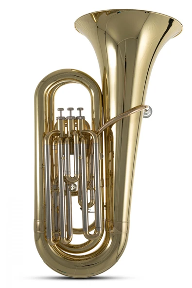 Roy Benson Tb-301-3 Pistonlu Tuba (profesyonel - Bb Tuba) | 3 Pistonlu Mekanizma, Sarı Pirinç Gövde, Nikel Gümüş Dış Slaytlar, Lake Bitiş | Ölçüler: 3/4 Ölçü Kompakt Tasarım ürün görseli 1