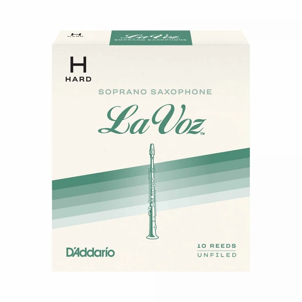D'Addario RIC10HD La Voz Soprano Saksafon Kamışı Hard Sertlik (Profesyonel/Caz) - 10'lu Paket | Sert Ton, Güçlü Projeksiyon ve Esnek Caz Karakteri ürün görseli 1
