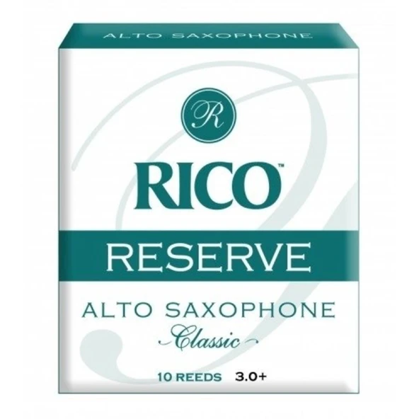 D'Addario RJR10305 Rico Reserve Alto Saksafon Kamışı No: 3.0+ (Profesyonel) - 10'lu Paket | Ara Sertlik ve Hassas Kontrol Kabiliyeti ürün görseli 1