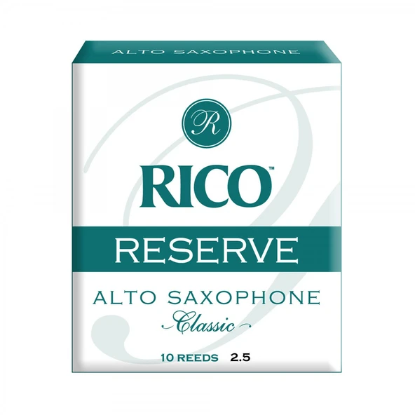 D'Addario RJR1025 Rico Reserve Alto Saksafon Kamışı No: 2.5 (Profesyonel) - 10'lu Paket | Klasik Müzik İçin Premium Kamış ve Zengin Harmonikler ürün görseli 1