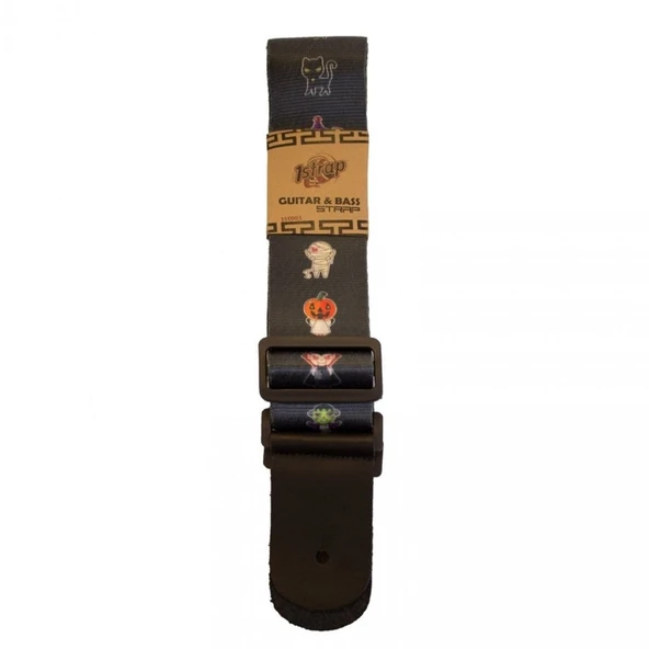 1Strap 1ST003 Elektro Gitar Askısı (Başlangıç/Orta - Enstrüman Askısı) | Renkli Dokuma Desen, Güvenli Deri Bağlantı Uçları, Ergonomik Gövde | Ölçüler: Genişlik 5 cm, Maksimum Uzunluk 150 cm ürün görseli 1