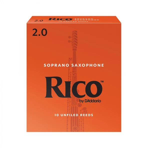 D'Addario RIA1020 Rico Orange Box Soprano Saksafon Kamışı No: 2.0 (Başlangıç/Eğitim) - 10'lu Paket | Kolay Ses Üretimi, Klasik Turuncu Kutu Efsanesi ürün görseli 1