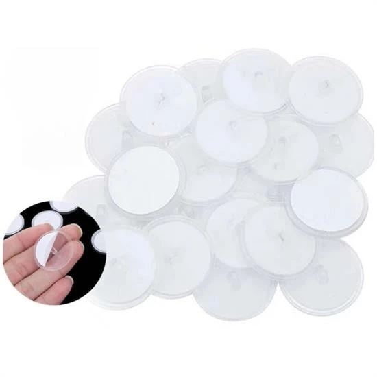 Petinka 20 Adet Şeffaf Yuvarlak 3 Cm Çaplı Güçlü Disk Yapışkanlar ürün görseli 1