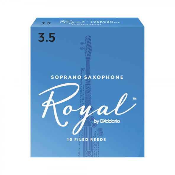 D'Addario RIB1035 Royal Soprano Saksafon Kamışı No: 3.5 (Profesyonel) - 10'lu Paket | Profesyonel Performans ve Güçlü Ses Karakteri ürün görseli 1