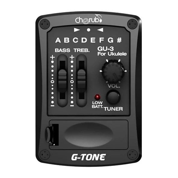 Cherub GU-3 Ukulele Preamfi + EQ | 2 Band Ekolayzer Dahili Tuner ürün görseli 1
