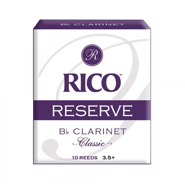 D'Addario RCT10355 Reserve Classic Bb Klarnet Kamışı No: 3.5+ (Profesyonel) - 10'lu Paket | Kalın Uç Tasarımı, Profesyonel Direnç ve Zengin Harmonikler ürün görseli 1