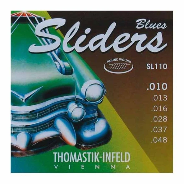 Thomastik Sl110 Infield Sliders Elektro Gitar Teli (üst Segment - Blues/jazz Seri) | Nikel Sarım, İpeksi Çalım Hissi, Sıcak Ve Vintage Karakterli Tonlar | Ölçüler: .010 - .048 Takım ürün görseli 1