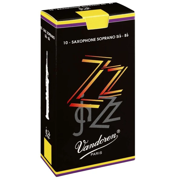 Vandoren SR402 ZZ Jazz Soprano Saksafon Kamışı No: 2.0 (Profesyonel/Caz) - 10'lu Kutu | Parlak ve Atak Sesler İçin Özel Caz Kesimi ürün görseli 1