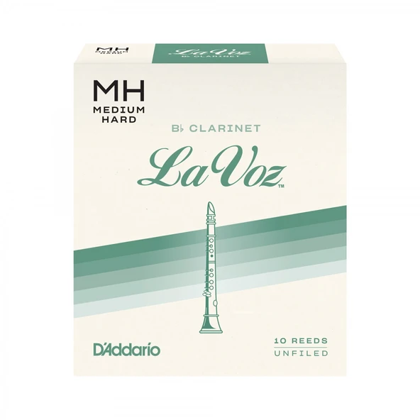 D'Addario RCC10MH La Voz Bb Klarnet Kamışı Medium Hard Sertlik (Profesyonel/Caz) - 10'lu Paket | Güçlü ve Dolgun Ses, Esnek Caz Karakteri ürün görseli 1