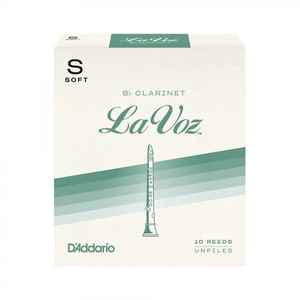 D'Addario RCC10SF La Voz Bb Klarnet Kamışı Soft Sertlik (Profesyonel/Caz) - 10'lu Paket | Caz İçin Yumuşak Ton ve Kolay Çalım ürün görseli 1