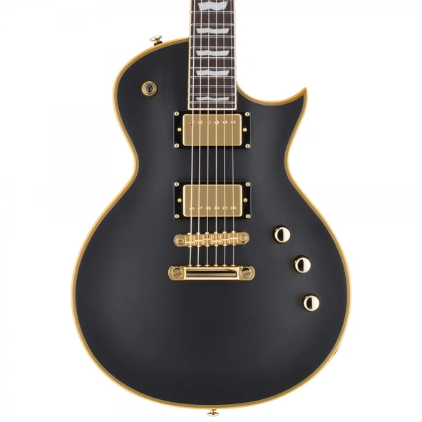 ESP LTD LEC1000VBD EC-1000 Vintage Black Duncan Elektro Gitar | Seymour Duncan Manyetikler Altın Aksam ürün görseli 1