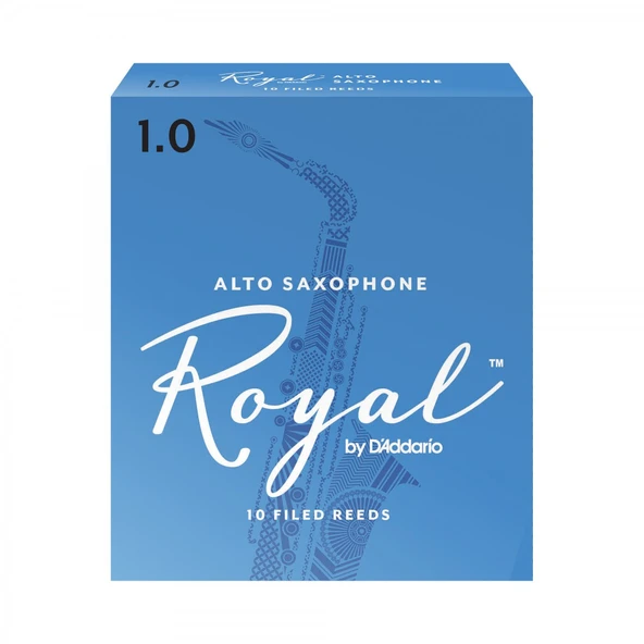 D'Addario RJB1010 Royal Alto Saksafon Kamışı No: 1.0 (Başlangıç) - 10'lu Paket | Fransız Kesim (Filed), Esnek ve Net Ton Yapısı ürün görseli 1