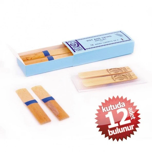Rigotti SWİNG1010 Hot Swing Mavi Kuşak Sol (G) Klarnet Kamışı No: 1.0 (Profesyonel) - Tekli Paket | El Yapımı Fransız Butik Kesim ve Yüksek Tepki Hızı ürün görseli 1