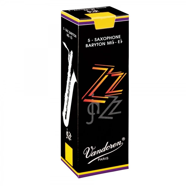 Vandoren SR4425 ZZ Jazz Bariton Saksafon Kamışı No: 2.5 (Orta Seviye/Caz) - 5'li Paket | Caz Soloları İçin Optimize Edilmiş Esnek Yapı ve Zengin Tını ürün görseli 1