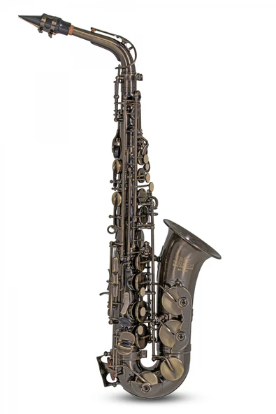 Roy Benson AS-202A Alto Saksafon (Antik) | Eskitilmiş Bronz Vintage Tarz ürün görseli 1