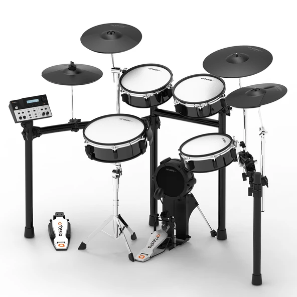 Artesia A250-BMS Legacy Dijital Davul Seti Black Metallic Stripe (Orta Seviye) | File Deri Mesh Padler, Hassas Tetikleme, Komple Set ürün görseli 1