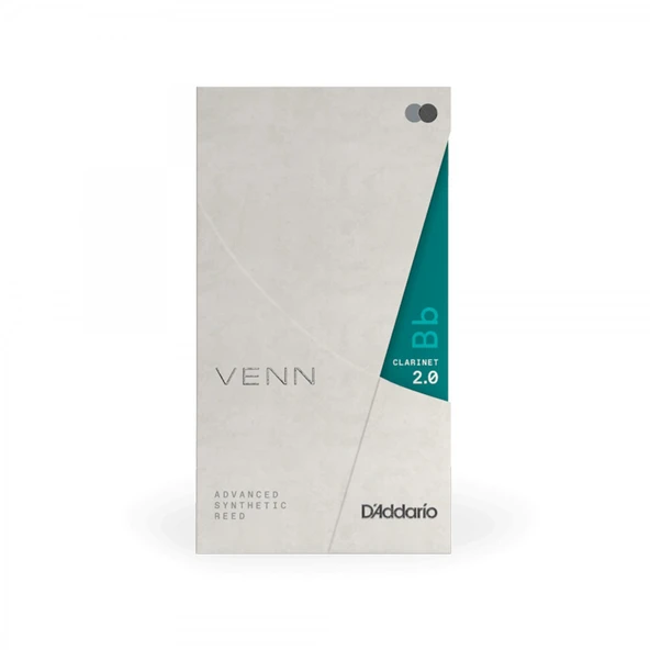 D'Addario VBB0120G2 VENN G2 Sentetik Bb Klarnet Kamışı No: 2.0 (Başlangıç/Eğitim) - Tekli Paket | Kolay Ses Üretimi, Sentetik Dayanıklılık ve Anında Tepki ürün görseli 1