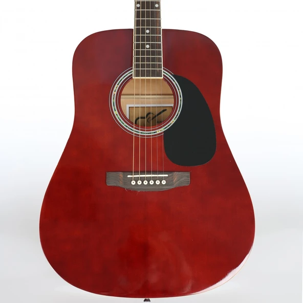 Almira F650N-WR Akustik Gitar (Şarap Kırmızısı) | Kesik Kasa (Cutaway) Çelik Telli ürün görseli 1