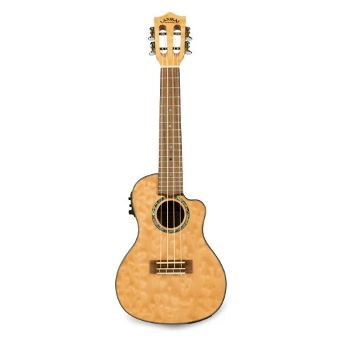 Lanikai QM-NACEC Quilted Maple Concert Elektro Ukulele (Naturel) | Doğal Akçaağaç Görünümü ürün görseli 1