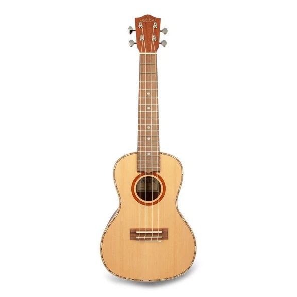 Lanikai CDST-C Sedir Concert Ukulele (Profesyonel - Masif Üst Kapak) | Masif Sedir Üst Kapak, Akasya Arka ve Yanlar, Krom Açık Mekanizma Burgular | Ölçüler: Concert Boy / 15 Perde ürün görseli 1