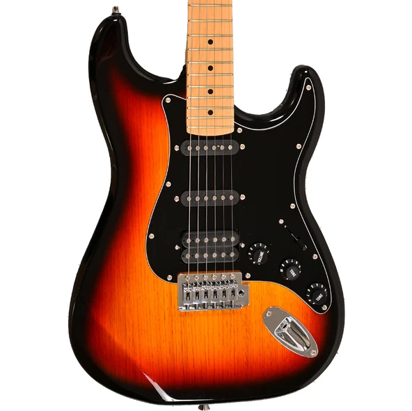 Madison MEG-3TS Elektro Gitar (Sunburst) | Strat Tipi Klasik Rock Gitarı ürün görseli 1