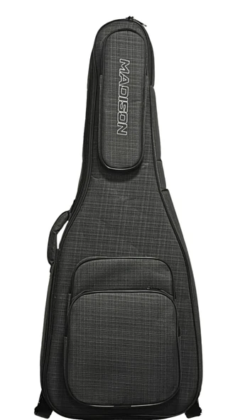 Madison MCGB4-BKGR Klasik Gitar Kılıfı (Profesyonel - Yüksek Koruma) | 15mm Kalınlığında Darbe Emici İç Dolgu, Su Geçirmez Kumaş, Ergonomik Destekli Sırt Askıları | Uyum: 4/4 Standart Klasik Gitar ürün görseli 1