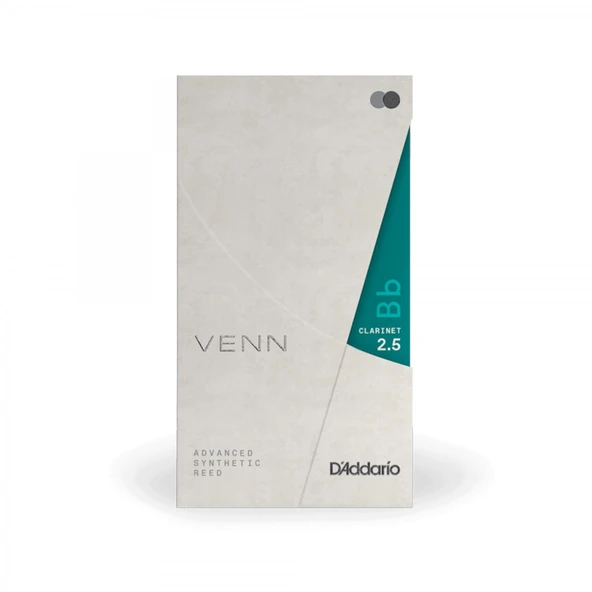 D'Addario VBB0125G2 VENN G2 Sentetik Bb Klarnet Kamışı No: 2.5 (Orta Seviye/Eğitim) - Tekli Paket | Doğal Kamış Hissiyatı, Uzun Ömürlü Yapı ve İstikrarlı Ton ürün görseli 1