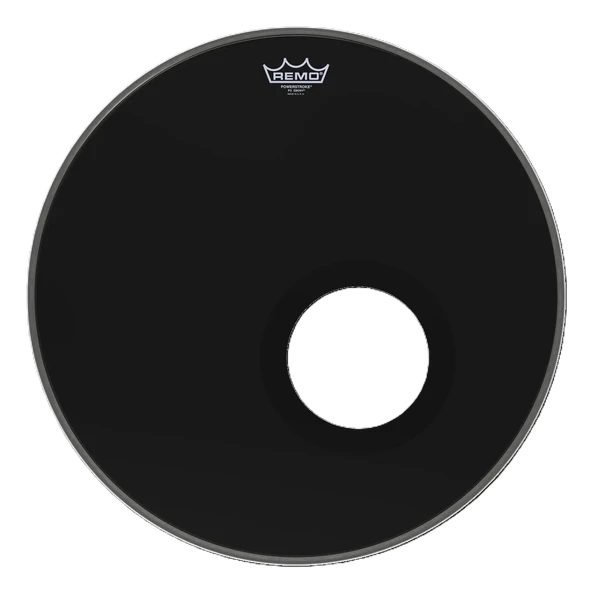 REMO P3-1020-ES-DM Powerstroke 3 Ebony Delikli (20") | Mikrofon Delikli Ön Deri ürün görseli 1