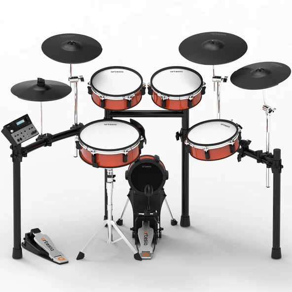 Artesia A250 Legacy Dijital Davul Seti (Başlangıç/Orta) | Komple Set, File Deri Mesh Padler, Hassas Tetikleme, Dahili Eğitim Modülleri ve Sesler ürün görseli 1