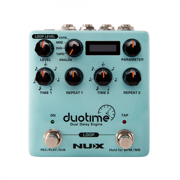 NUX NDD-6 Duo Time Stereo Delay Pedalı | Çift Zamanlı Gecikme Tap Tempo ürün görseli 1