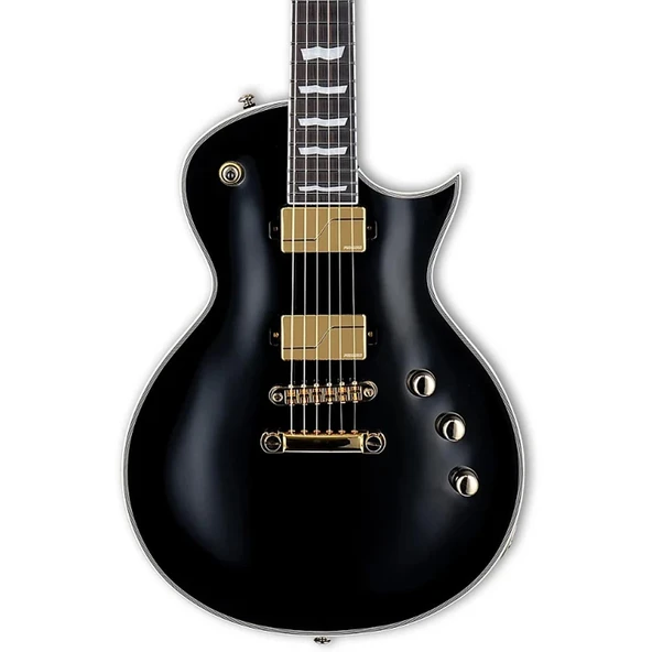 ESP LTD LEC1000BLKF EC-1000 Black Fluence Elektro Gitar | Fishman Fluence Manyetikler Modern Ton ürün görseli 1