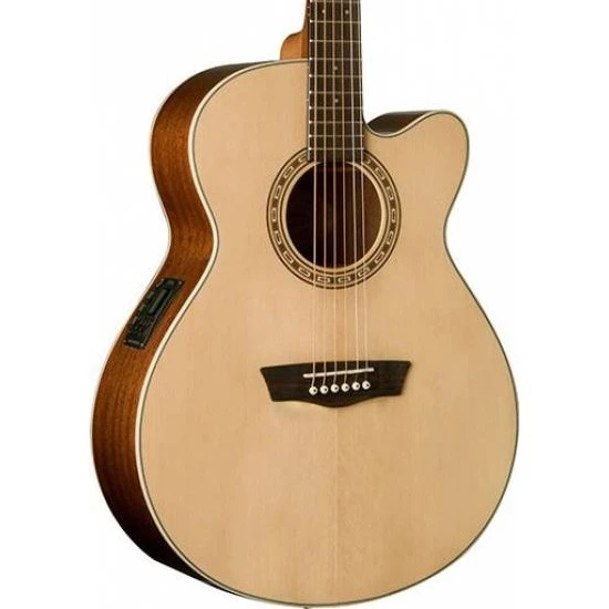 Washburn WG7SCE Harvest Serisi Elektro Akustik Gitar (Orta Seviye - Grand Auditorium) | Masif Ladin Kapak, Konforlu GA Kasa Yapısı, Barcus Berry EQ4T Manyetik Sistemi | Uyum: Dengeli Mid ve Tiz Tepkis ürün görseli 1