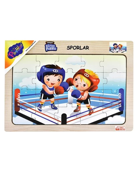 Playwood Ahşap Eğitici Puzzle Sporlar Boks ONY85 ürün görseli 1