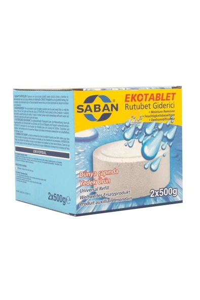 2x500 Gram - Naturel Kokusuz, Nem Alıcı Rutubet Ve Küf Önleyici Yedek Tablet ürün görseli 1