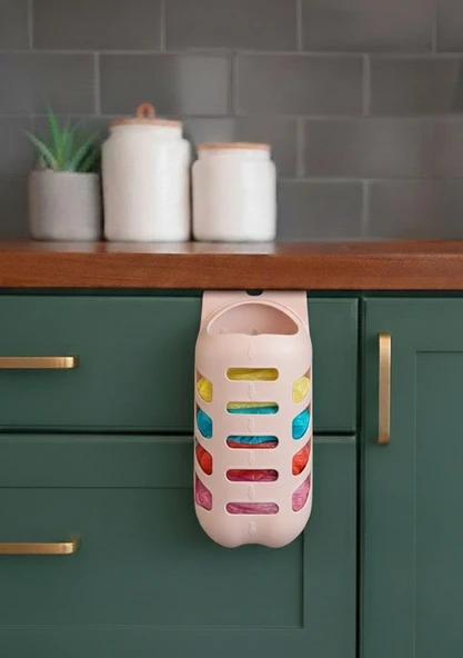 Pembe, Plastik Poşetlik Saklama ve Düzenleme Kutusu ürün görseli 1