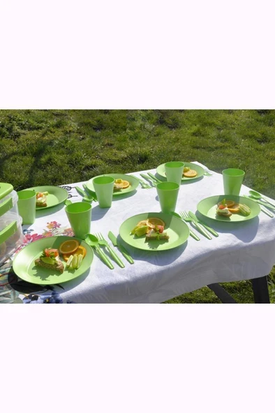 Yeşil, Katlı Piknik Seti - Resim 5