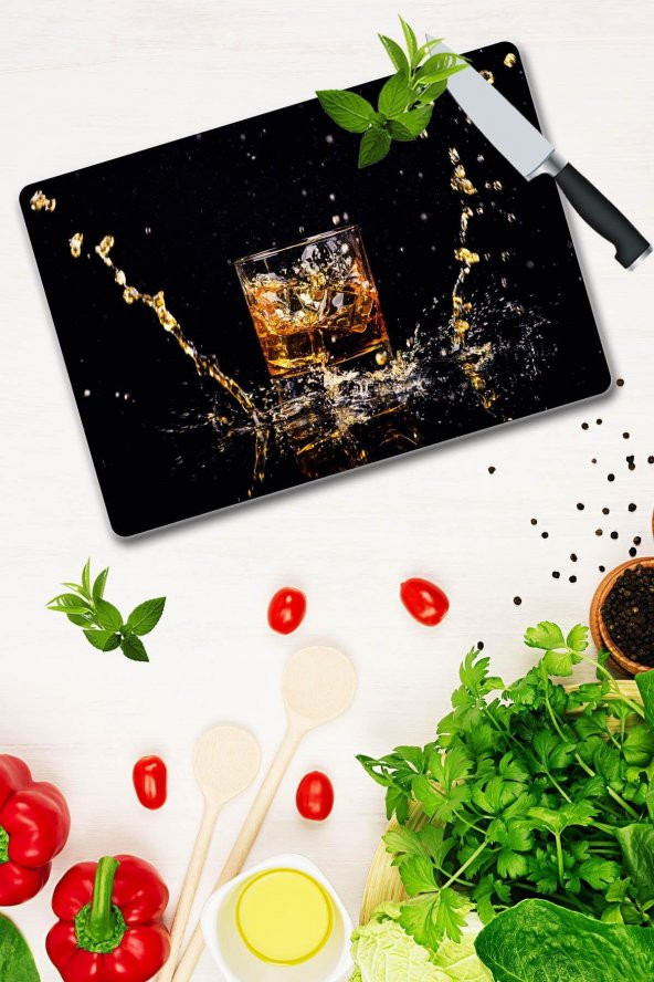 Saban Altın Buz  Cam Kesme Tahtası - Cam Kesme Tablası | 20 Cm X 30 Cm ürün görseli 1