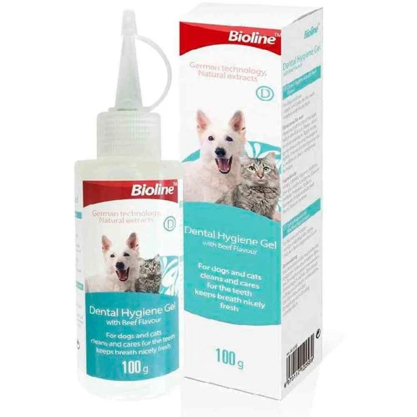 Bioline Kedi ve Köpek Biftekli Diş Jeli 100gr ürün görseli 1