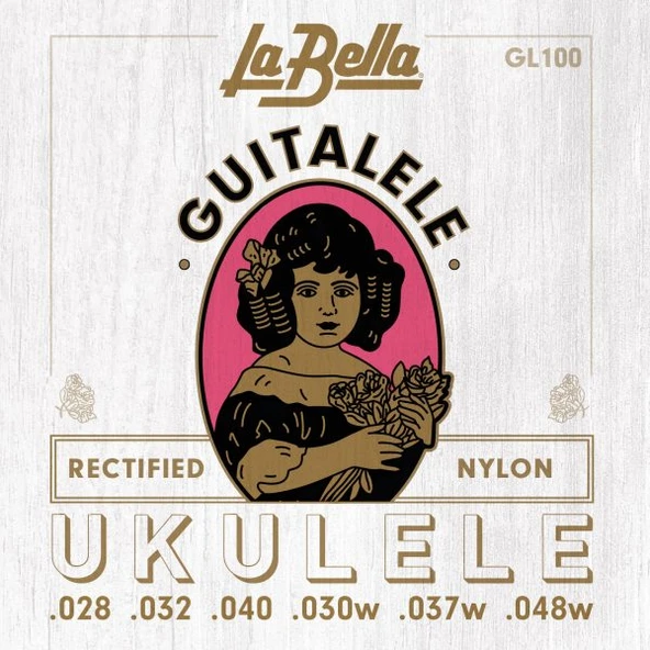 La Bella GL100 Guitalele Teli Seti (Orta Seviye - Guitalele Aksesuarı) | Kısa Skala İçin Özel Üretim, Naylon ve Gümüş Kaplama Sargı, Parlak ve Net Ton Karakteri | Uyum: Tüm Guitalele Modelleri ürün görseli 1
