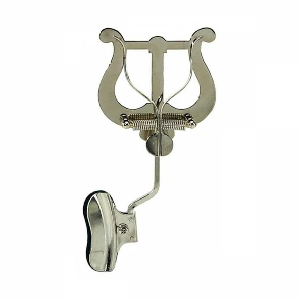 Fox TLR-01 Trombon Maşası (Aksesuar - Lyre) | Nota Kağıdı Tutucu, Nikel Kaplama Güçlü Yay Mekanizması, Kolay Montaj | Uyum: Standart Trombon ve Bariton Boru Çapları ürün görseli 1