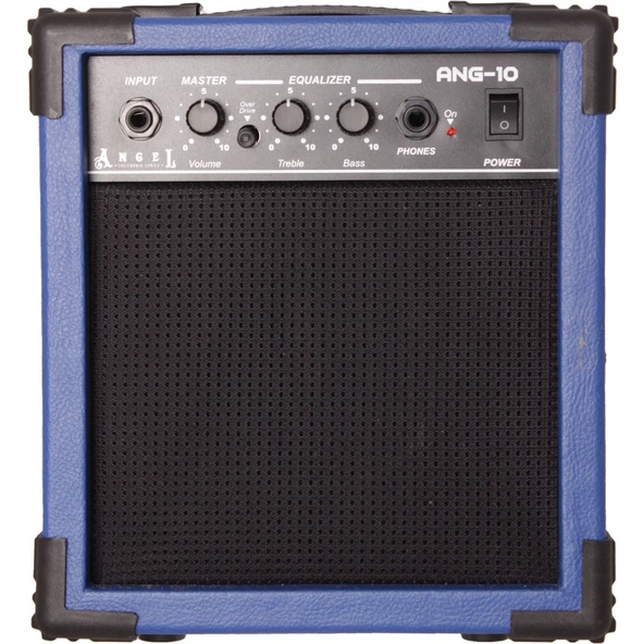 Angel ANG-10-BLUE Mavi Elektro Gitar Amfisi (10 Watt) | Ev Çalışmaları İçin Kompakt Drive Kanalı ürün görseli 1