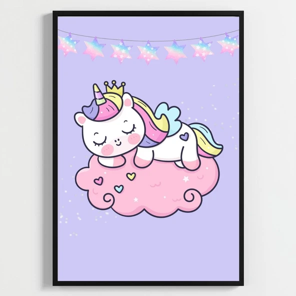 Besay Unicorn Dream Çocuk Odası Posteri–Dekoratif 3lü Set A4 Çerçevesiz ürün görseli 1