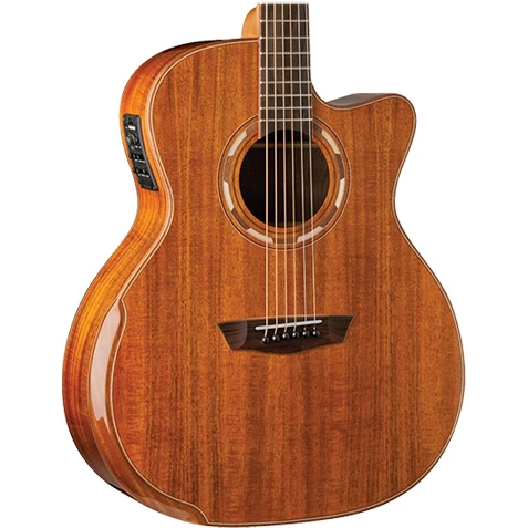 Washburn WCG55CE Comfort Serisi Elektro Akustik Gitar (Profesyonel - Ergonomik Seri) | Masif Koa Görünümü, Beveled Armrest (Kol Desteği), Fishman Presys+ Preamp ve Akort Cihazı | Uyum: Yüksek Konforlu ürün görseli 1