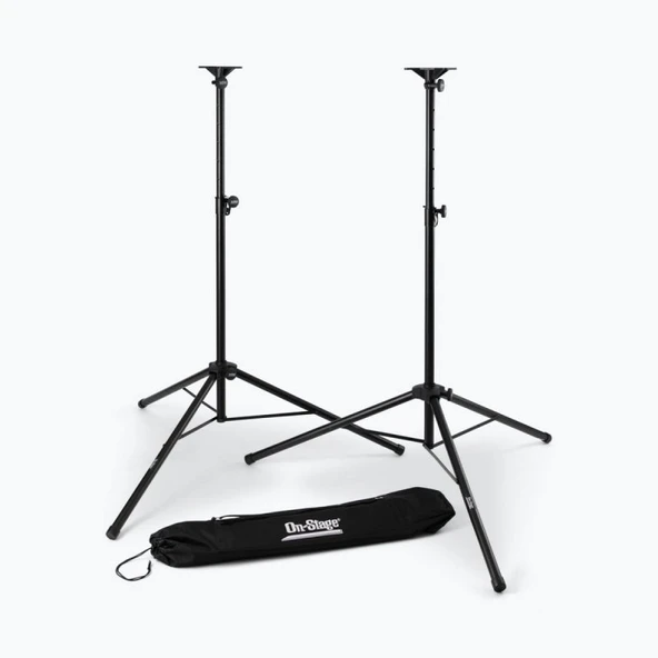 On Stage Ssp7850 Profesyonel 2'li Hoparlör Stand Seti (profesyonel - Sahne Serisi) | Ayarlanabilir Yükseklik, Güvenlik Pimi Sistemi, 45 Kg Taşıma Kapasitesi, Taşıma Çantası Dahil | Ölçüler: 110 - 200 ürün görseli 1