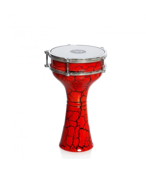 Rhythm Percussion RTM244K Çatlak Boyalı Alüminyum Darbuka (No:4) | Estetik Çatlak Desenli Kaplama Geniş Ses Hacmi Sahne Performansı İçin ürün görseli 1